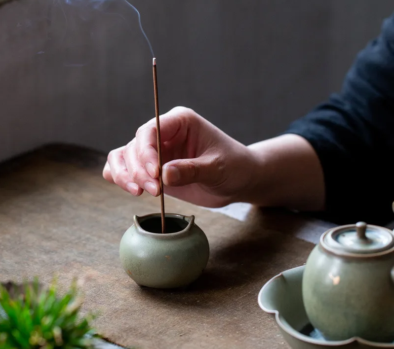 Porcelain Meditation Waterfall Incense Censer