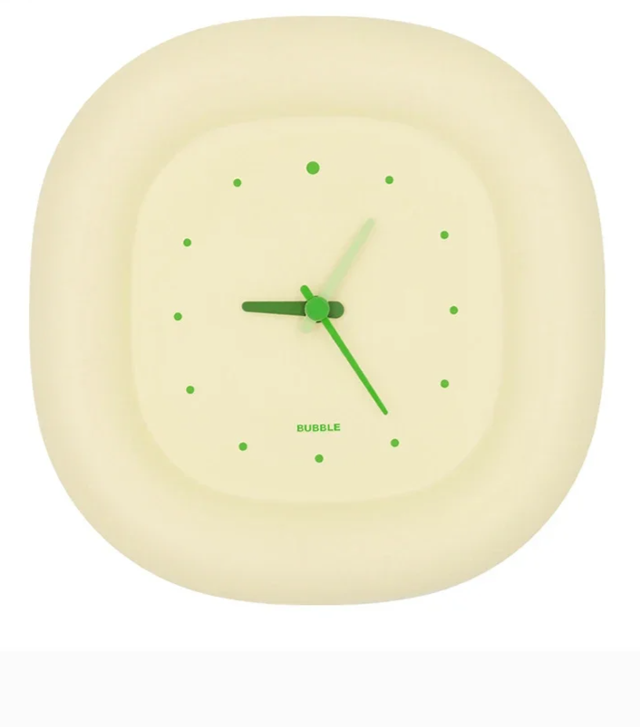 Cream Bubble Wall Clock