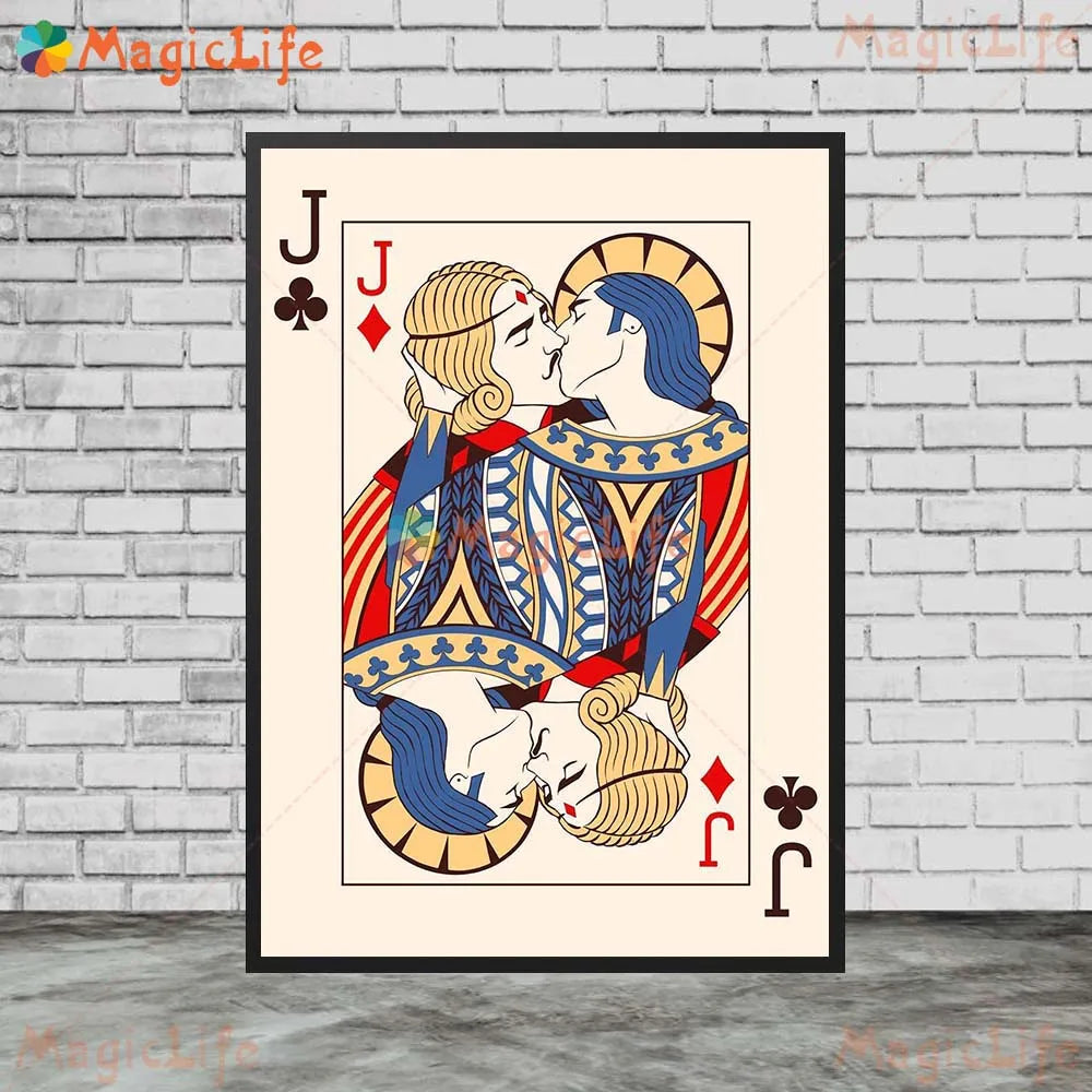 Vintage Poker Playing Cards Art