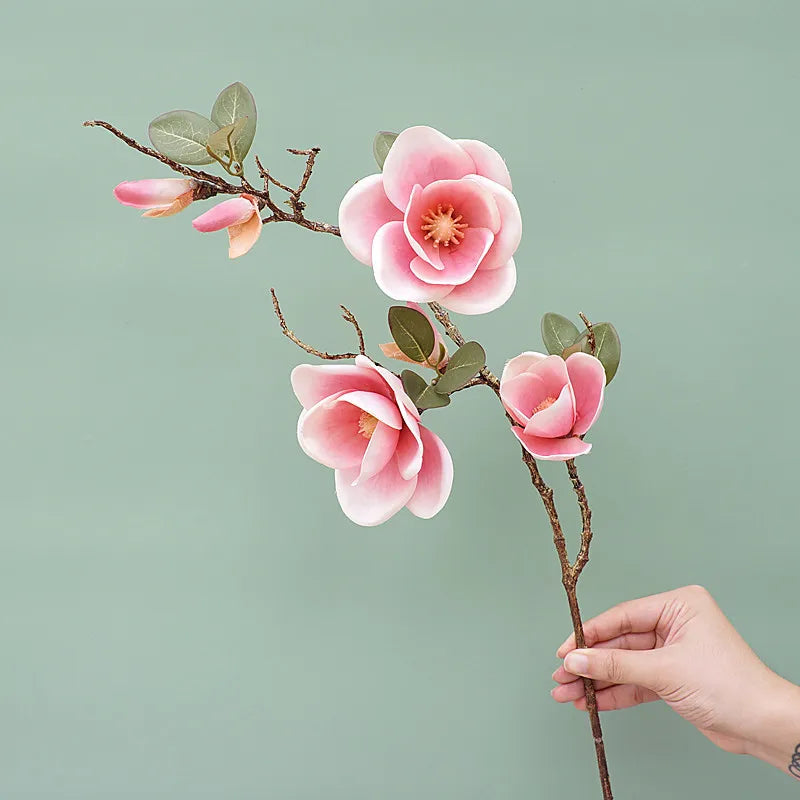 Luxury Magnolia Silk Flower Branch
