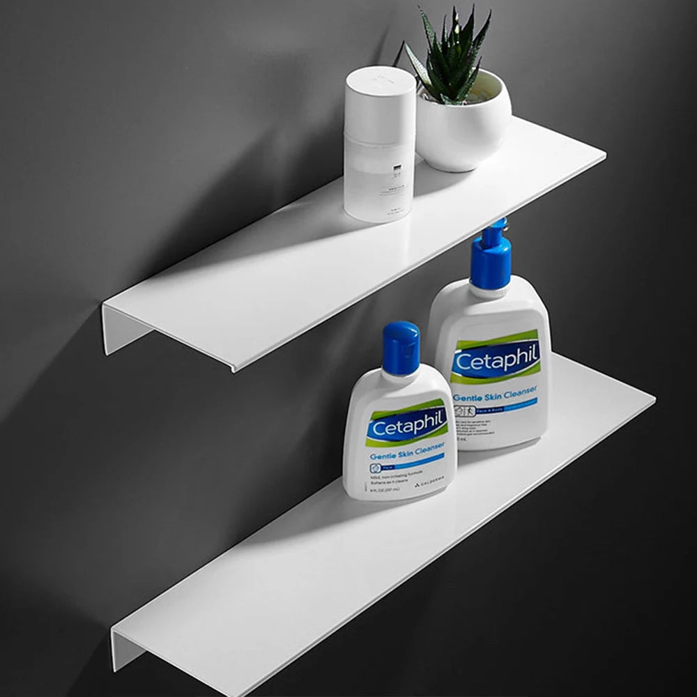 Black White Aluminum Wall-Mounted Shelf