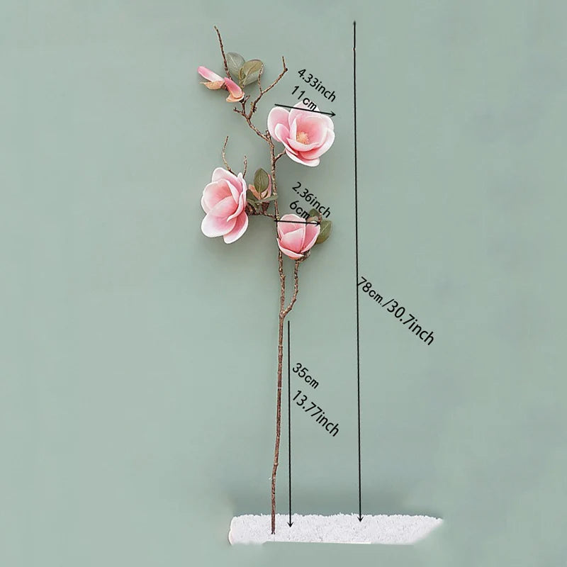Luxury Magnolia Silk Flower Branch
