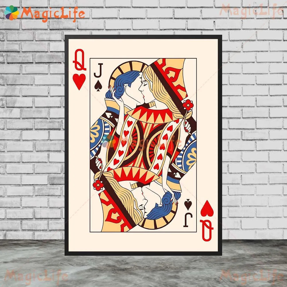 Vintage Poker Playing Cards Art