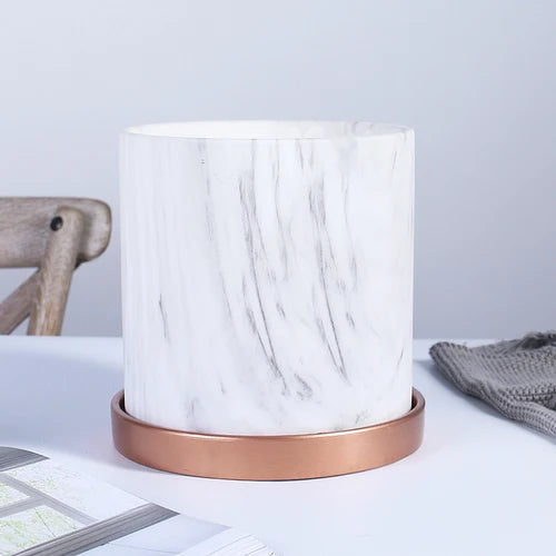 European Style Marbled Ceramic Flowerpot
