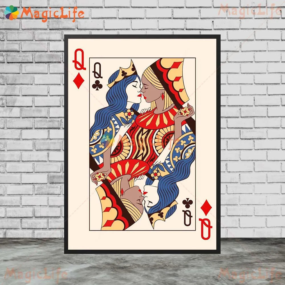 Vintage Poker Playing Cards Art