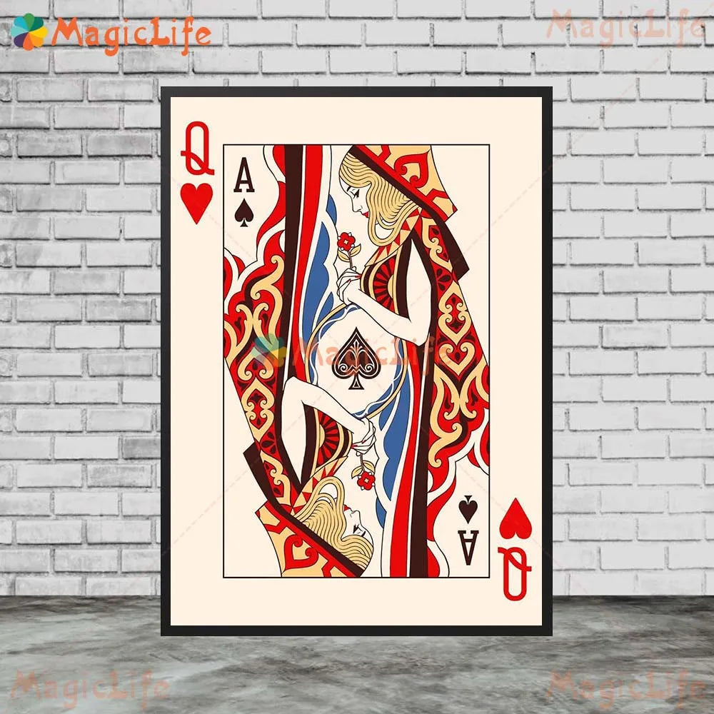 Vintage Poker Playing Cards Art