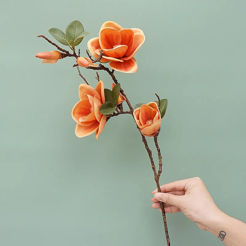 Luxury Magnolia Silk Flower Branch