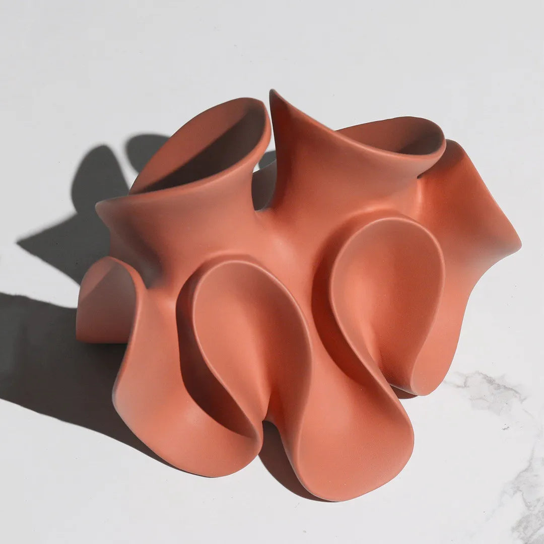 Resin Geometric Petal Sculpture