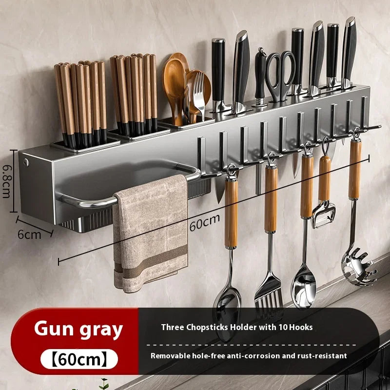 No Drill Wall Mounted Knife Holder