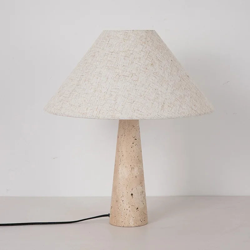Travertine Fabric Art Table Lamp