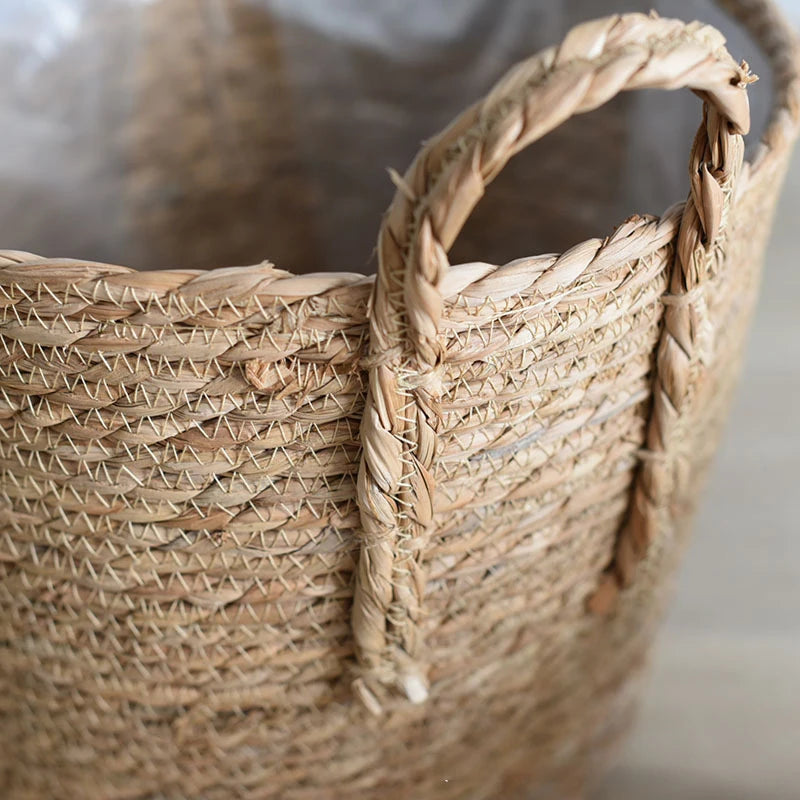 Nordic Handmade Straw Flower Pot Basket