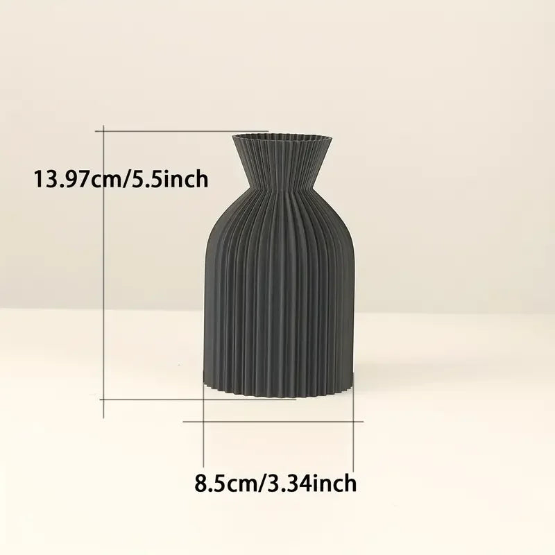 Elegant Black Plastic Vase Centerpiece