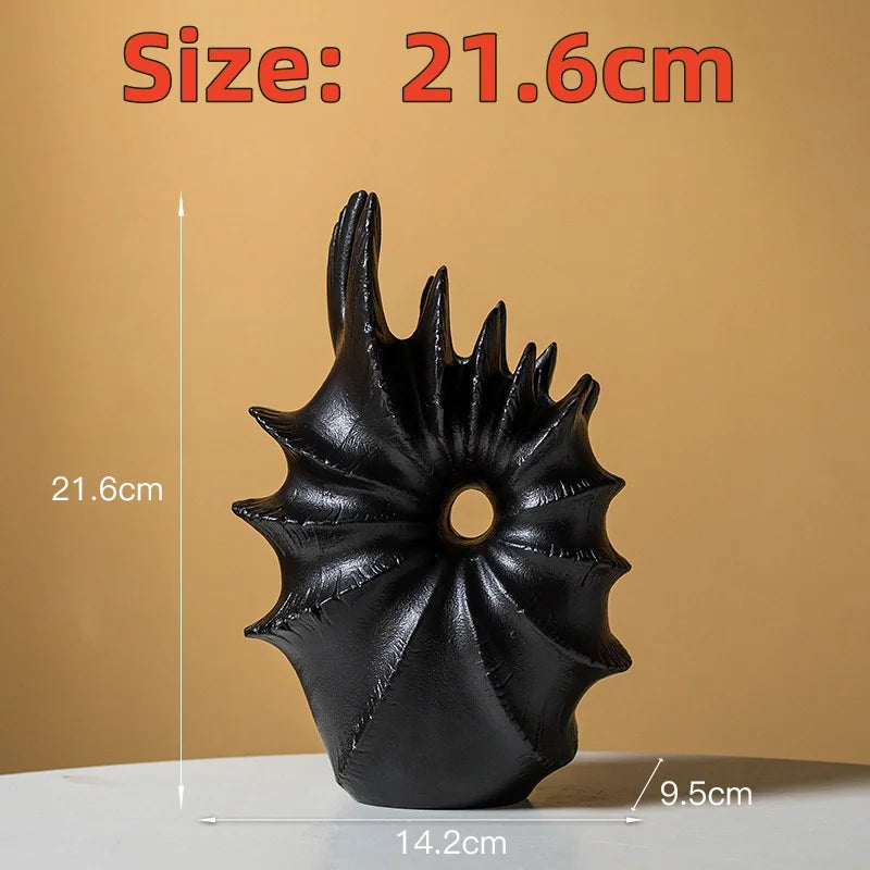 Ceramic Conch Vase for Decor