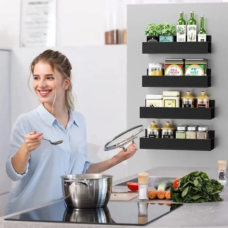 Magnetic Spice Storage Rack Shelf
