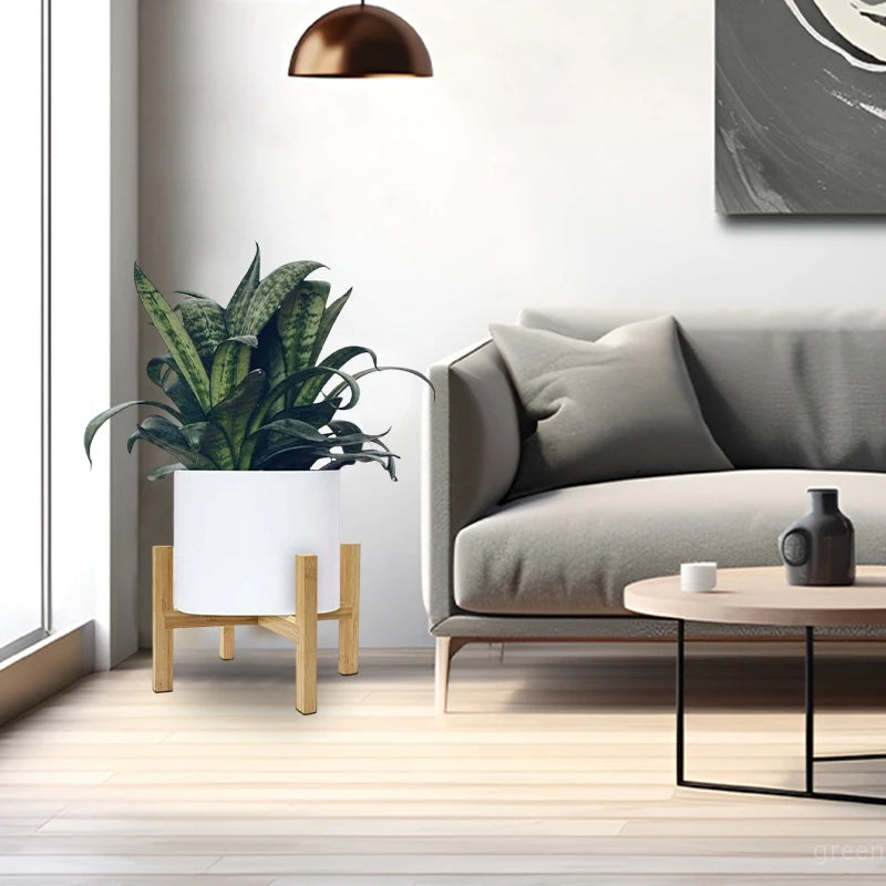 Bamboo Flower Frame Pot Stand