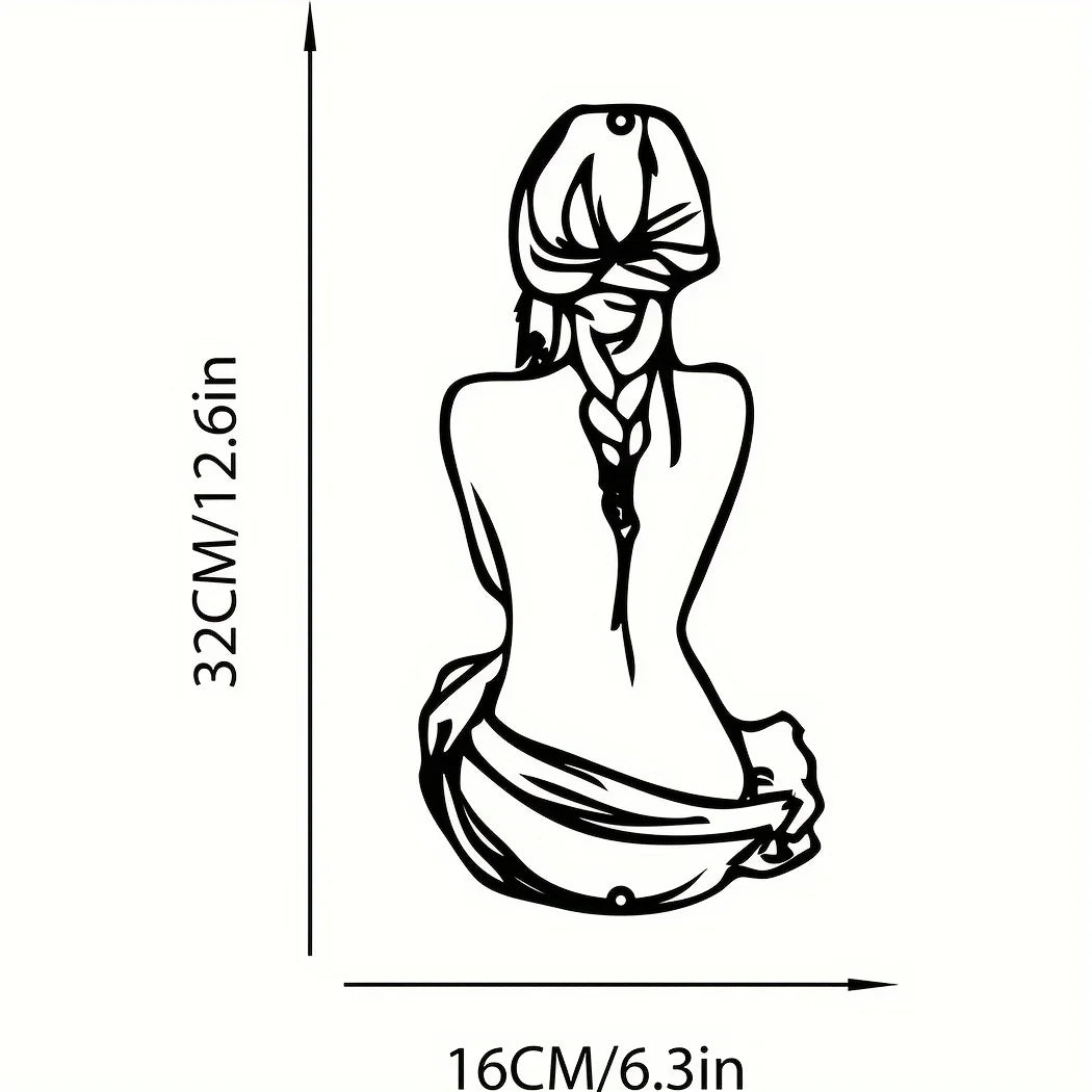 Minimalist Line Art Metal Wall Decor