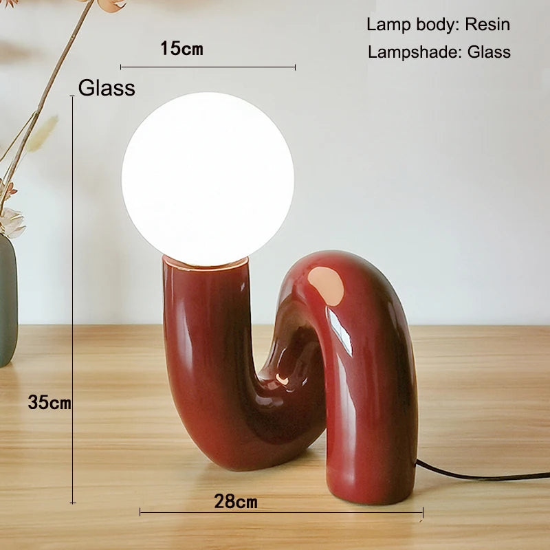 Resin Desk Lamp Glass
