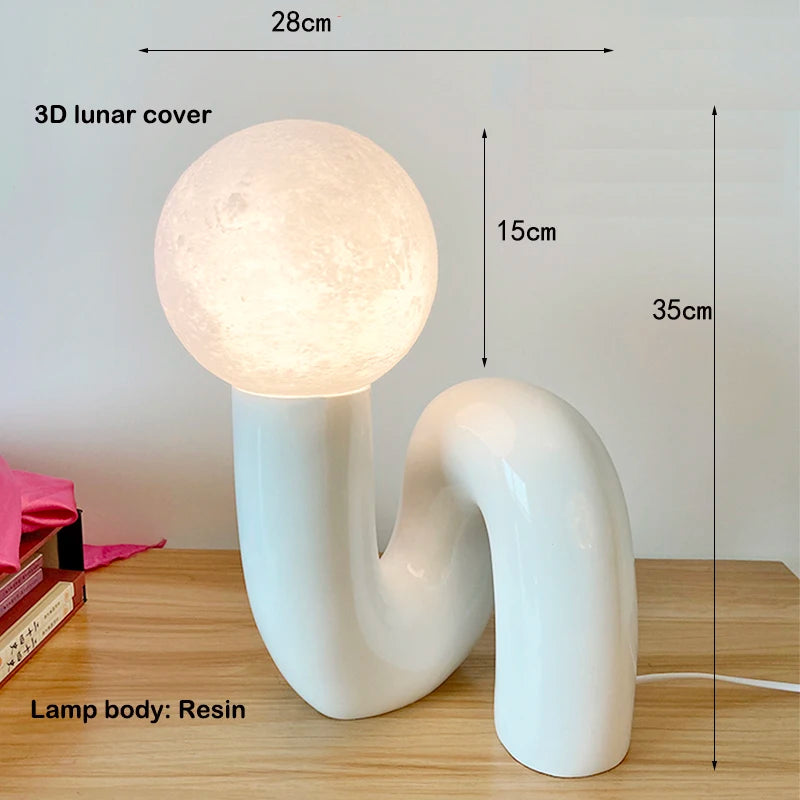 Resin Desk Lamp Glass