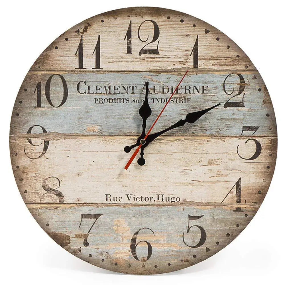 Vintage 12 Inch Wood Wall Clock