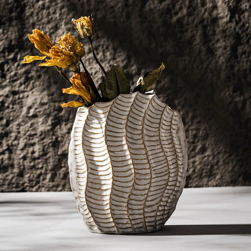 Retro Ceramic Hippocampus Vase