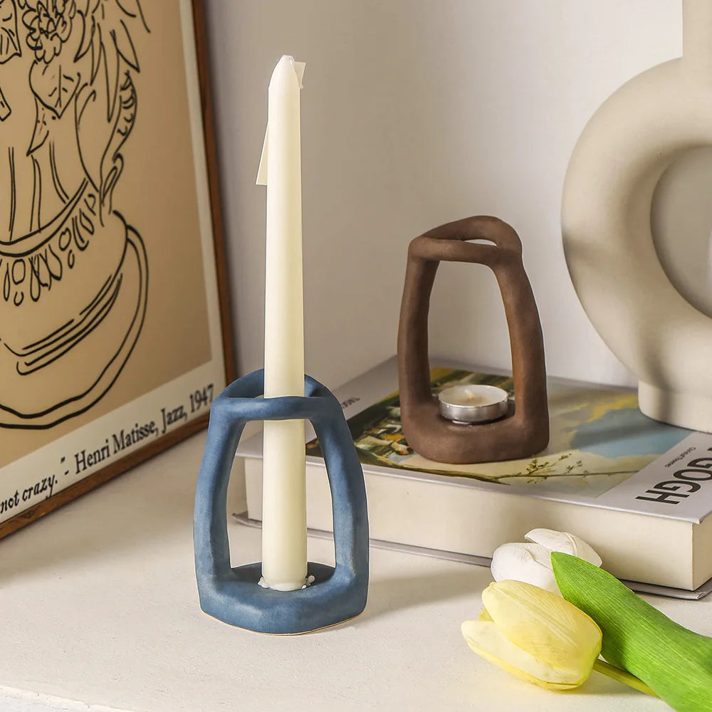 Nordic Ceramic Candlestick Holder