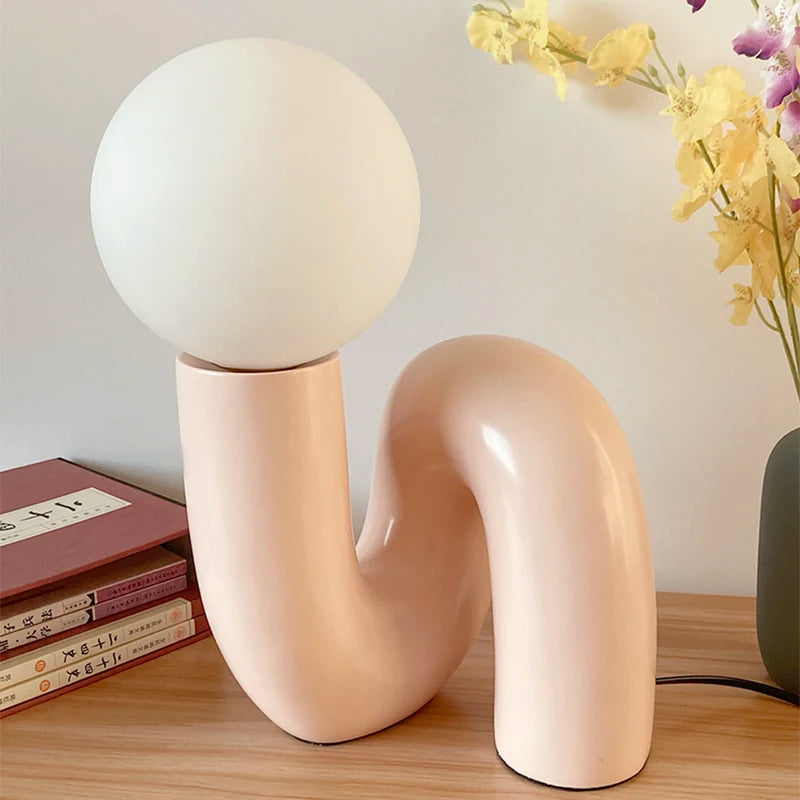 Resin Desk Lamp Glass