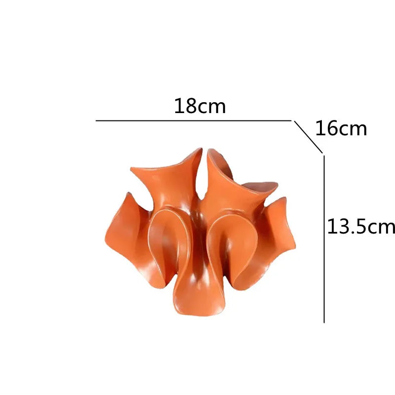 Resin Geometric Petal Sculpture