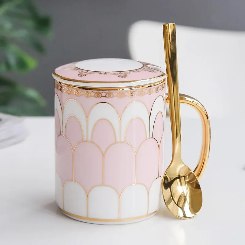 Luxury Gold Ceramic Coffee Mug