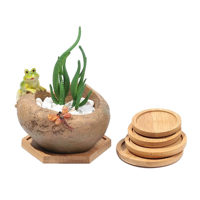 Eco Friendly Mini Bamboo Tray For Cups And Coasters