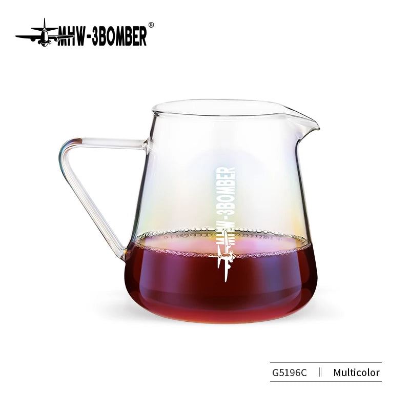 Clear Glass 500ml Coffee Server Carafe Pour Over Brewer