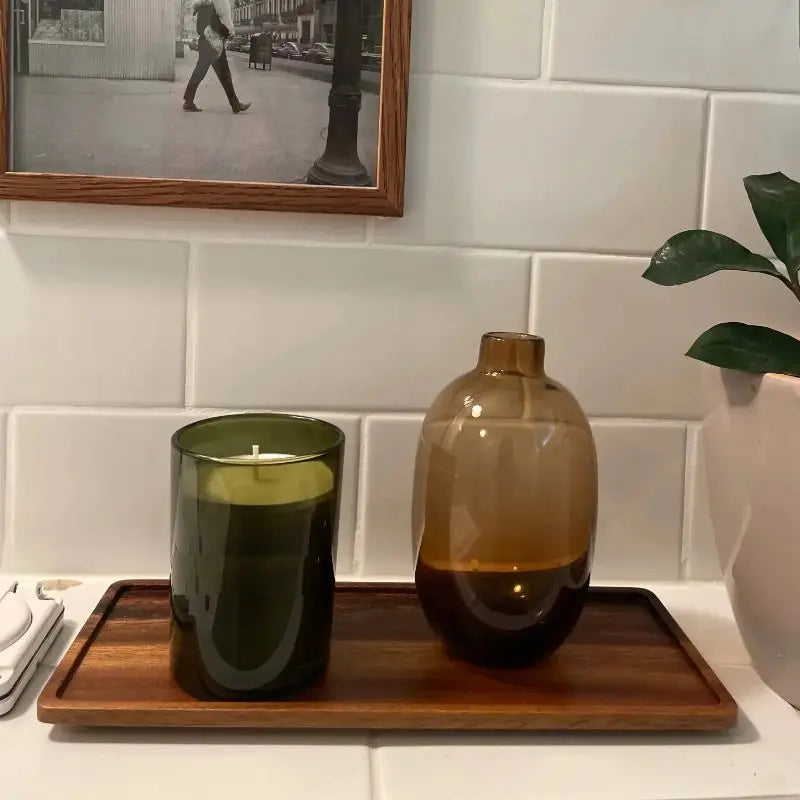Natural Wooden Rectangular Serving Tray