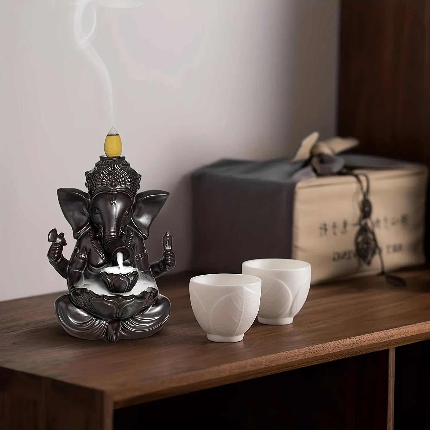 Ganesha Waterfall Incense Burner