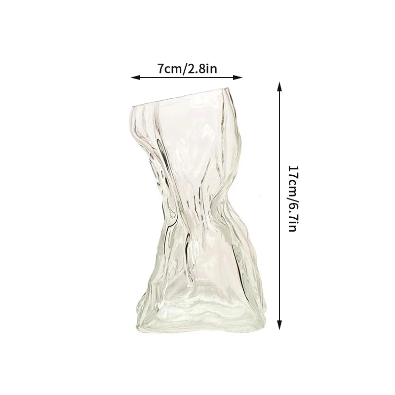 Brown Retro Glass Flower Vase