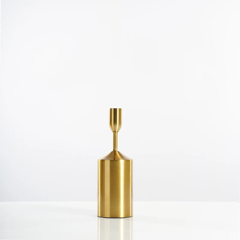 Gold Plated Metal Candle Holders