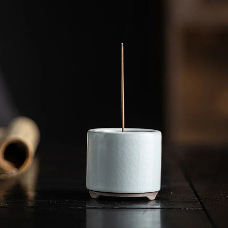 Handcrafted Ceramic Crackle Incense Holder
