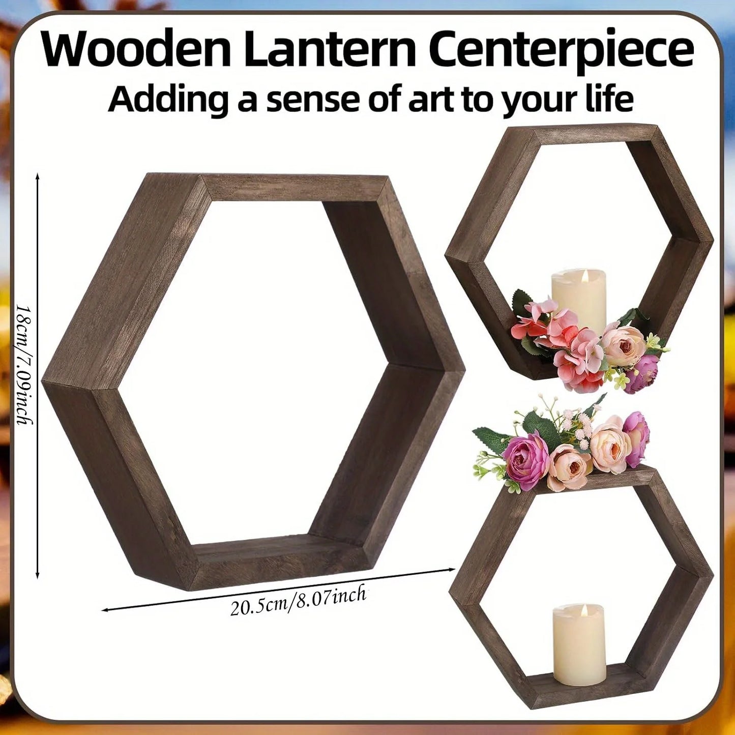 Hexagon Floating Wall Shelf