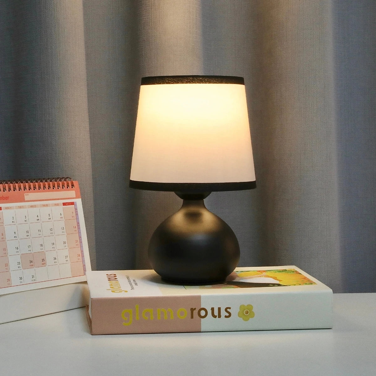 Modern Linen Art Table Lamp with LED home lighting offers a stylish iron frame, ideal in bedrooms, includes bulb, and 5V DC power - elevate mood, shop now.