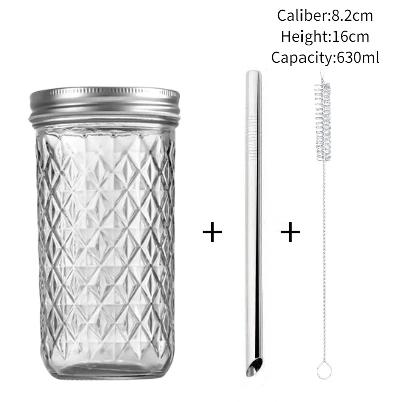 Transparent Boba Milk Tea Glass