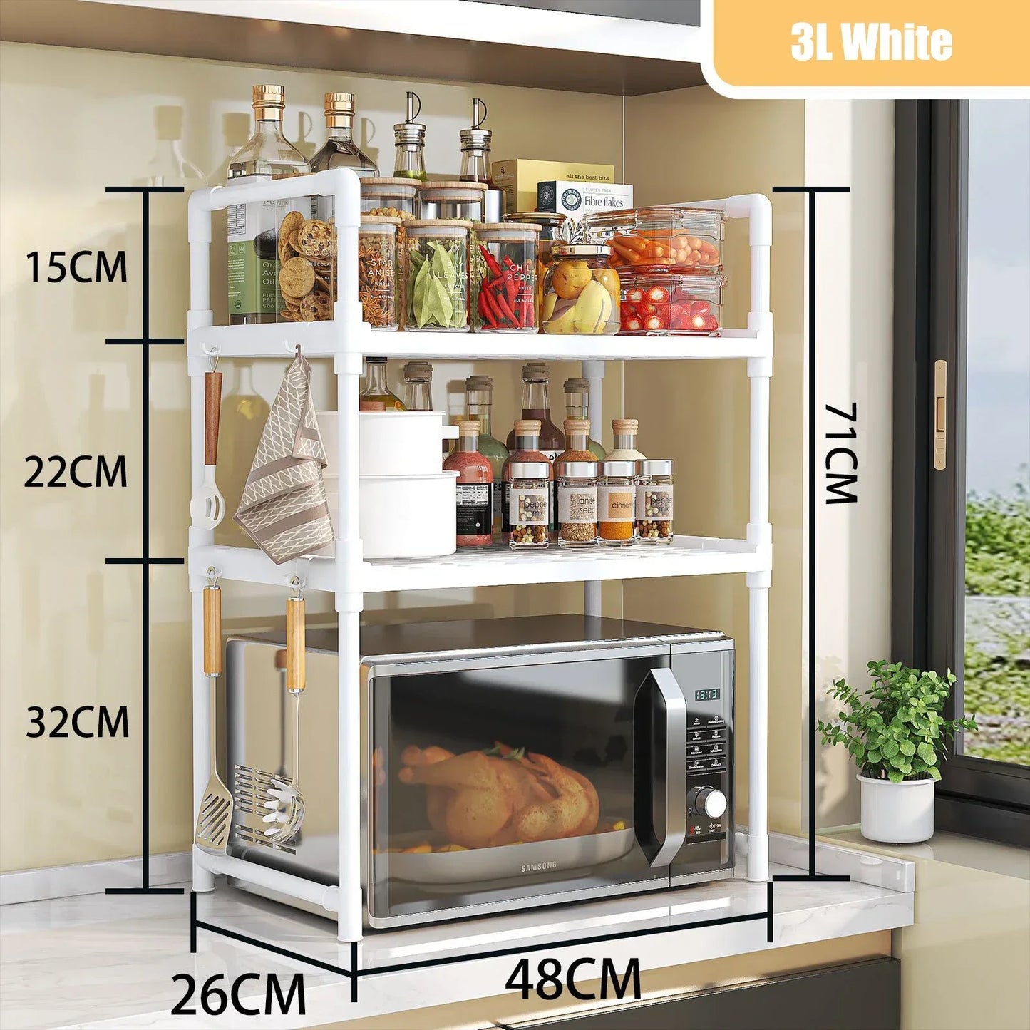 2/3 Layers Kitchen Storage Shelf