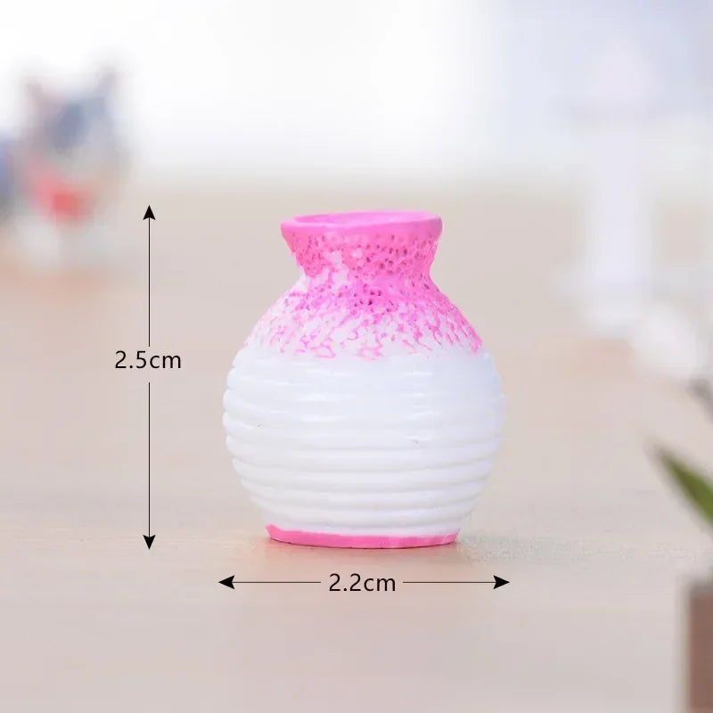 Miniature Resin Small Mouth Vase