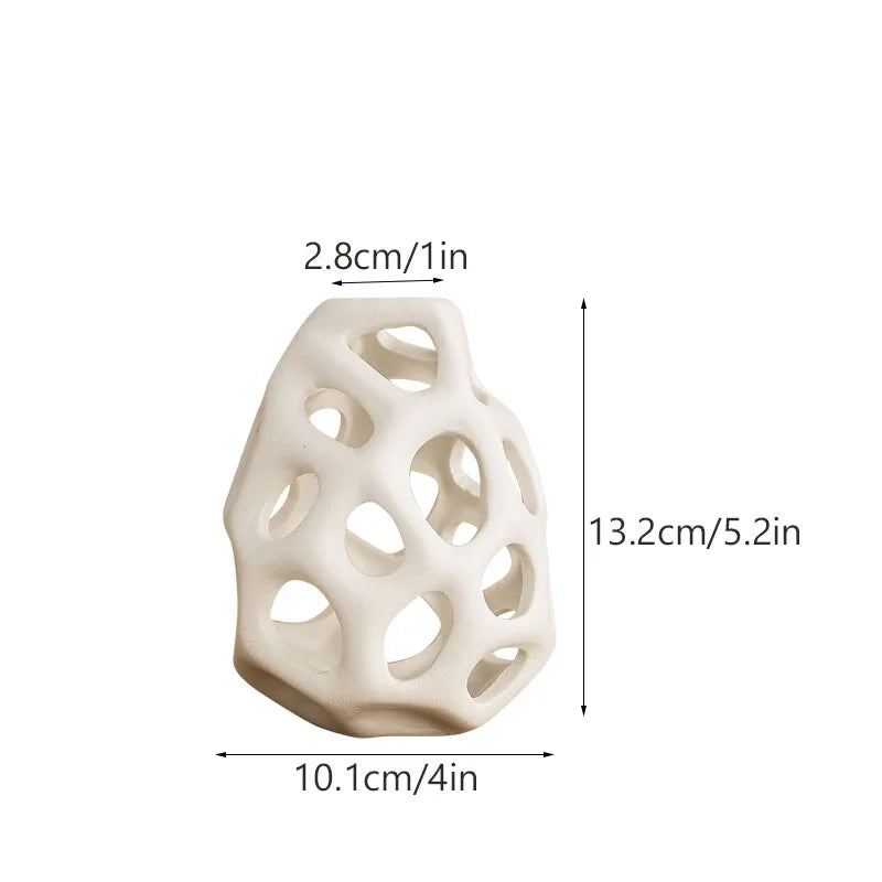 Hollow Out Ceramic Vase Set