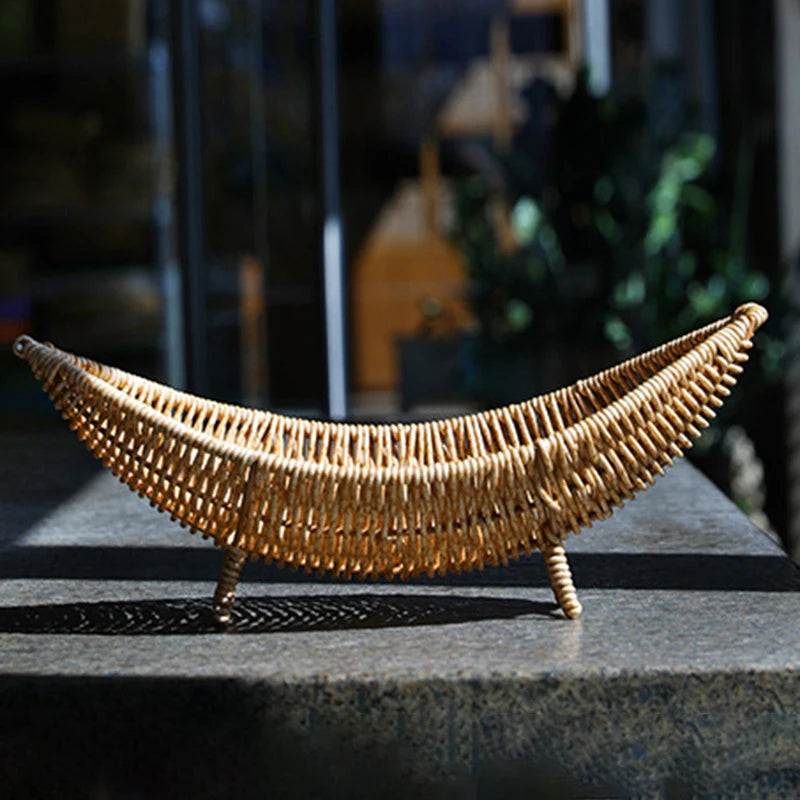Decorative Handwoven Rattan Serving Tray