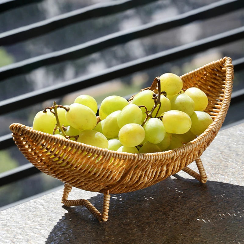 Decorative Handwoven Rattan Serving Tray