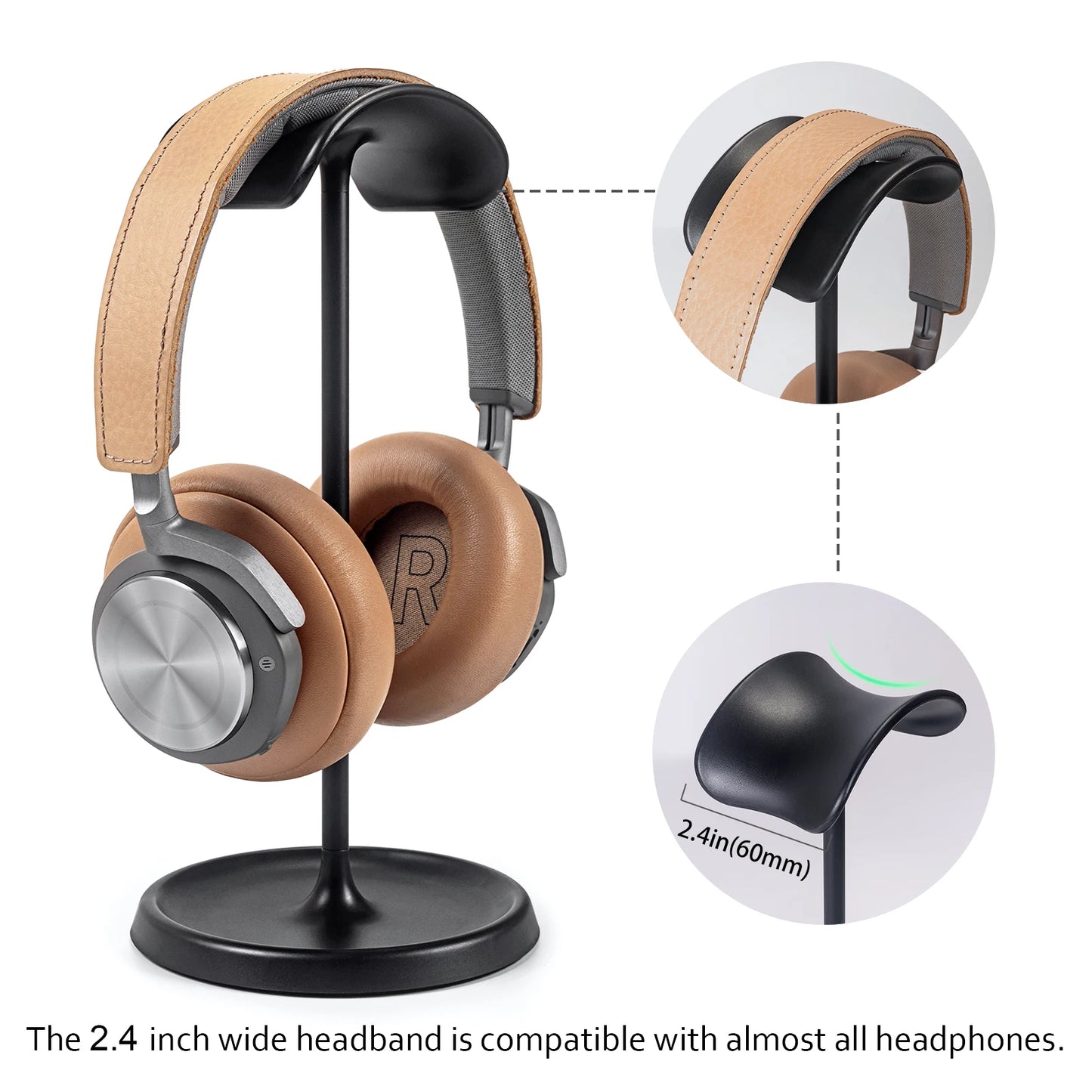 Curved Headphone Stand with Tray
