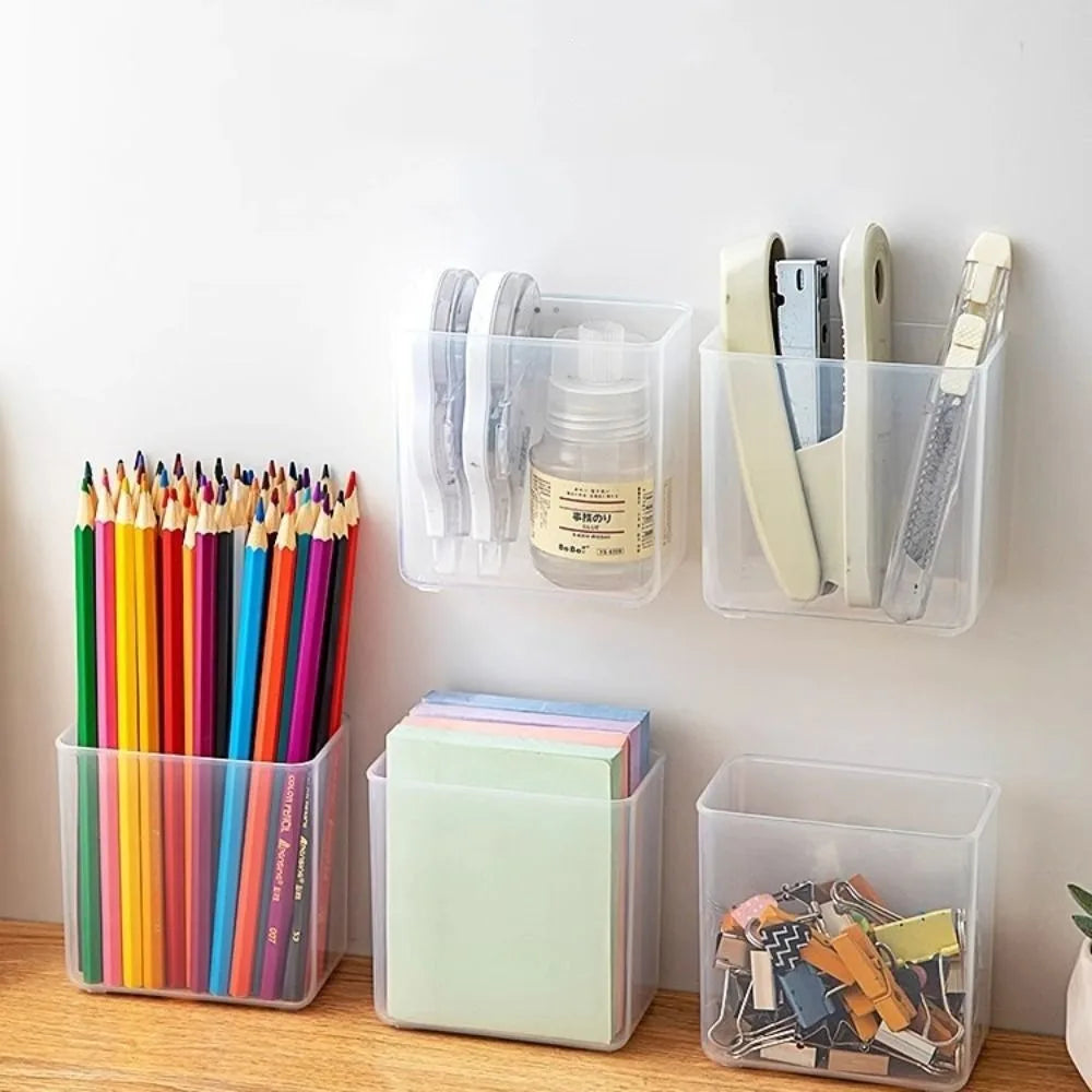Transparent Wall Mount Pen Holder