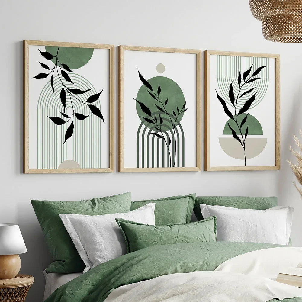 Refresh your space with the Green Wall Art Geometric Minimalist Leaf Canvas Poster. Featuring vibrant greens and abstract design, it’s perfect for modern decor.