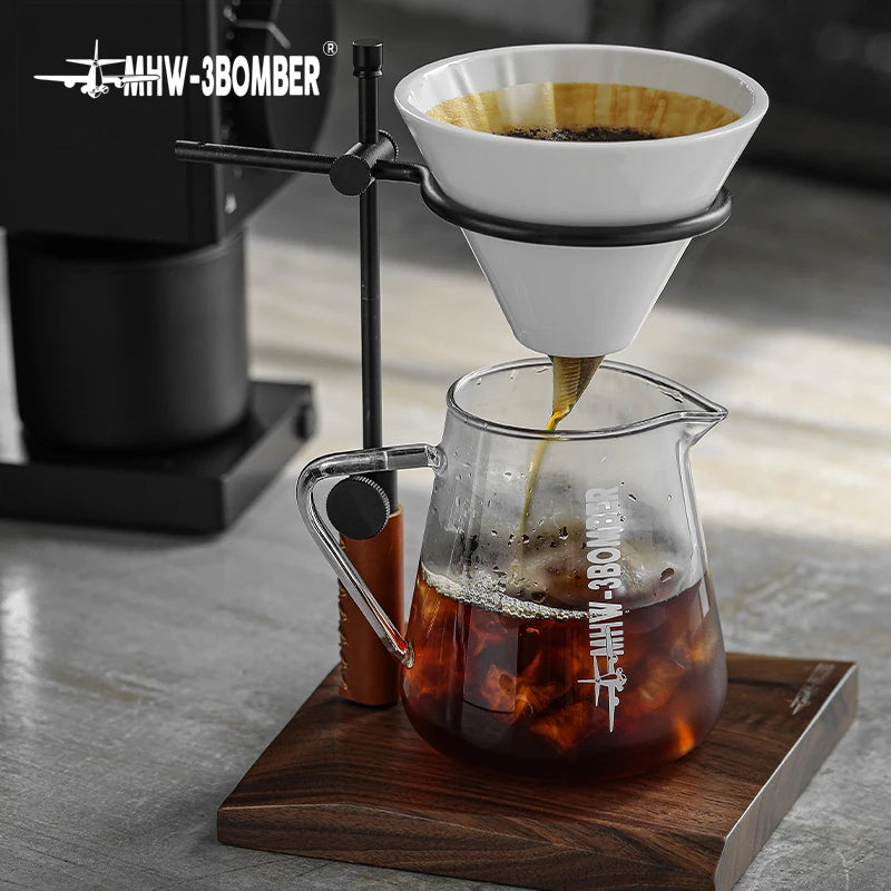 Clear Glass 500ml Coffee Server Carafe Pour Over Brewer