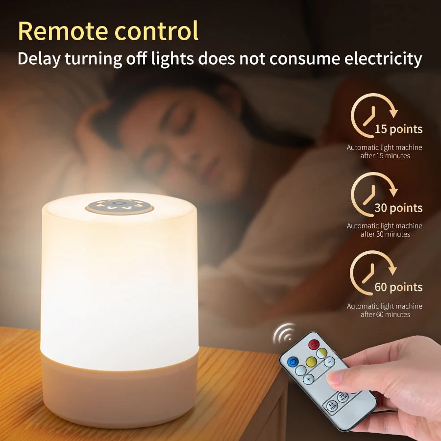 Rechargeable Multicolor Night Lamp With Remote Control
