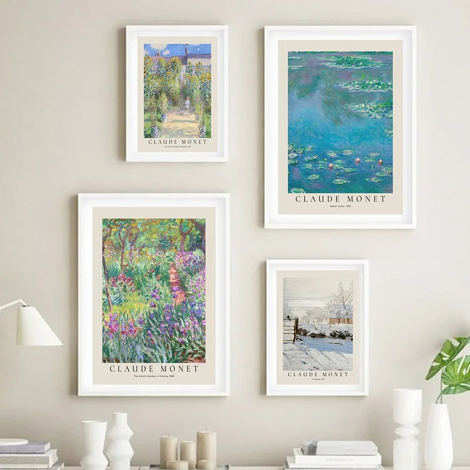 Classic Scandinavian Claude Monet Canvas Poster
