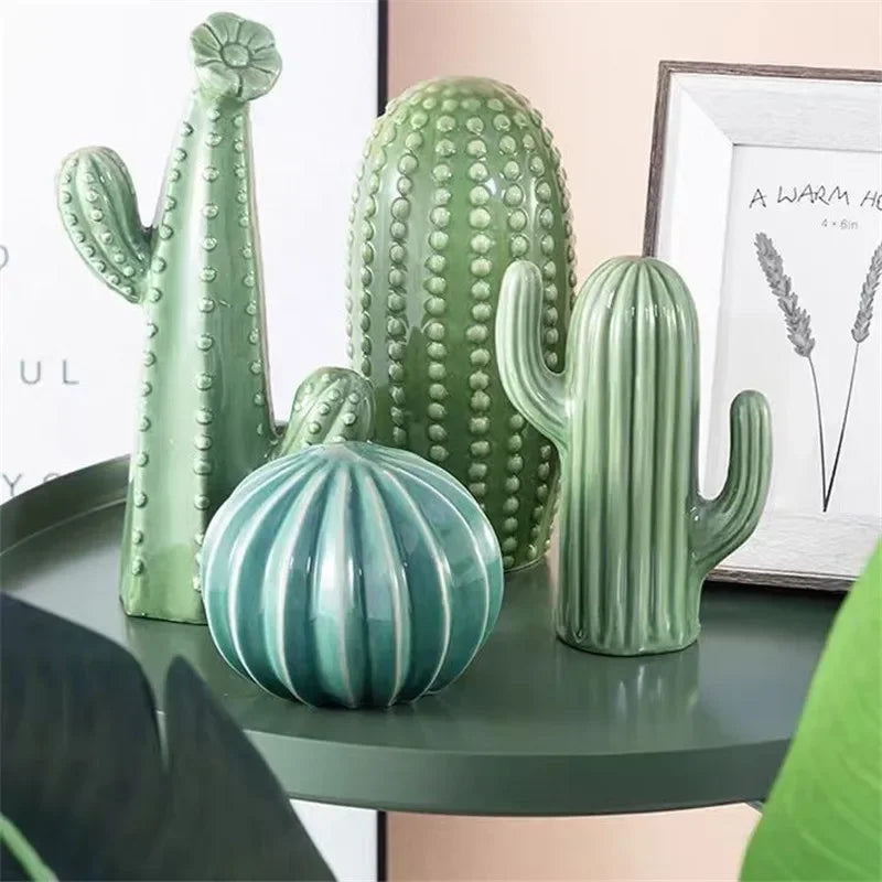 Handicraft Ceramic Cactus Ornament